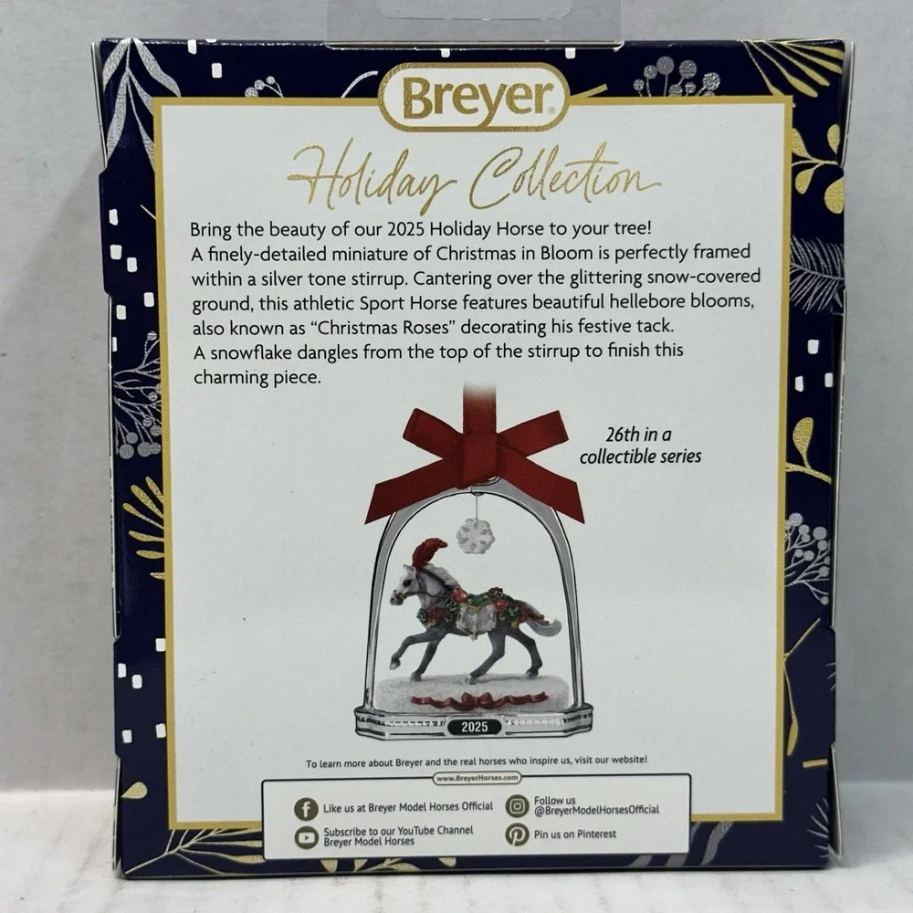 Breyer NEW * Christmas in Bloom *‎ Stirrup Ornament 2025 Christmas Model Horse